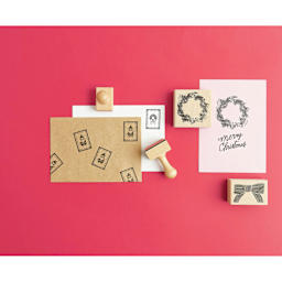 Rico Design Paper Poetry Stamp - Christmas Mail Wreath showing completed projects