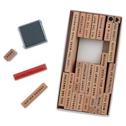 Rico Design Paper Poetry Stamp Set - Set of 33, Best Wishes