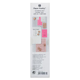 Rico Design Paper Poetry Stamp Set - Set of 13, Smile back of packaging