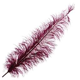 John Bead Ostrich Spad Feather - Eggplant