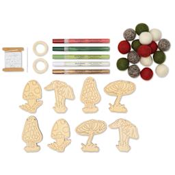 Woodsy Craft Co. DIY Garland Kit - Mushroom contents