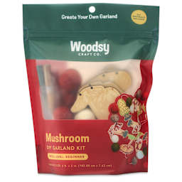 Woodsy Craft Co. DIY Garland Kit - Mushroom front of packaging