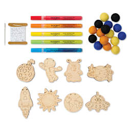 Woodsy Craft Co. DIY Garland Kit - Outer Space - contents