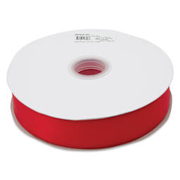 Morex Recycled Double Faced Satin Ribbon - Red, 1-1/2" x 100 yd, flat
