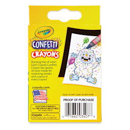 Crayola Confetti Crayons - Back of package
