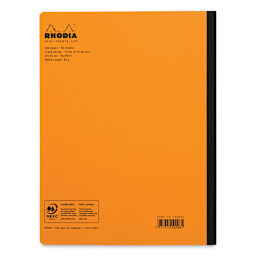 Rhodia Composition Book - Orange, 9-7/8" x 7-1/2", 80 Sheets (back cover)