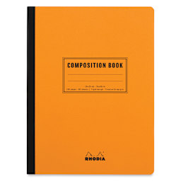 Rhodia Composition Book - Orange, 9-7/8" x 7-1/2", 80 Sheets (front cover)