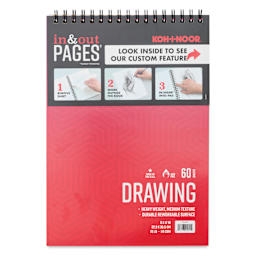 Koh-I-Noor Wirebound Drawing Pad - 9" x 12", Top Wire, front cover