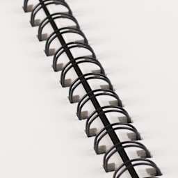 Strathmore 300 Series Sketch Hardcover Wirebound Art Book - 8-1/2" x 11", close up of wire binding