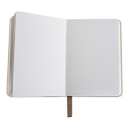 Etchr Mini Sketchbook - A8 Portrait, 2.05" x 2.91", Cold Press, 230 gsm, 26 Sheets, open