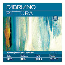 Fabriano Pittura Acrylic Paper Pad - 12" x 12", 185 lb, 10 Sheets