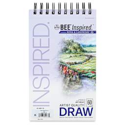 Bee Inspired Wirebound Drawing Pad - 5-1/2" x 8-1/2", front cover