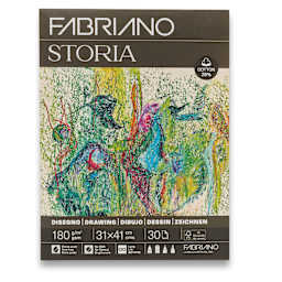 Fabriano Storia Gluebound Drawing Pad - 12" x 16", 180 gsm, 30 Sheets