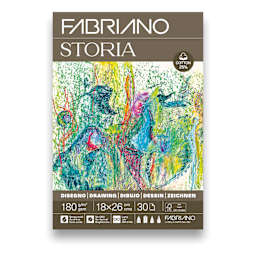 Fabriano Storia Gluebound Drawing Pad - 7" x 10", 180 gsm, 30 Sheets