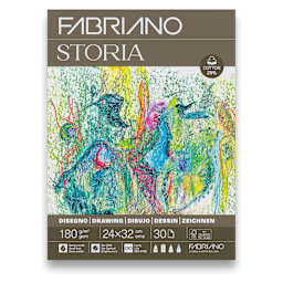Fabriano Storia Gluebound Drawing Pad - 9-1/2" x 12-1/2", 180 gsm, 30 Sheets