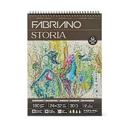 Fabriano Storia Wirebound Drawing Pad - 9-1/2" x 12-1/2", 180 gsm, 30 Sheets