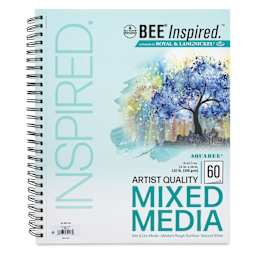 Bee Inspired Wirebound Mixed Media Artist Pad - 11" x 14", 60 Sheets, front cover