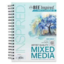 Bee Inspired Wirebound Mixed Media Artist Pad - 7" x 10", 60 Sheets, front cover