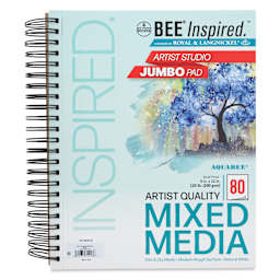 Bee Inspired Wirebound Mixed Media Artist Pad - 9" x 12", 80 Sheets, front cover