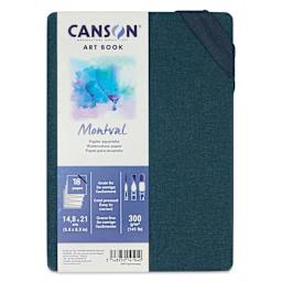 Canson Montval Accordion Watercolor Book - 5" x 8", 140 lb, Cold Press, front cover with label