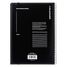 Blackwing Spiral Notebook - Ruled, 8-1/4" x 11-3/4", back of notebook