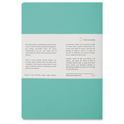 Hahnemühle Sketch and Note Booklets - Green, 8.3" x 11.7", back cover of single booklet