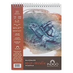 Indigo Artpapers Mixed Media Wiropad - 8" x 10", front cover