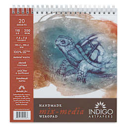 Indigo Artpapers Mixed Media Wiropad - 7-1/2" x 7-1/2", front cover