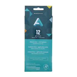 Art Alternatives Artist's Soft Pastels - Set of 12, Gray, back of packaging