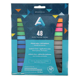 Art Alternatives Artist's Soft Pastels - Set of 48, Assorted Colors, back of packaging