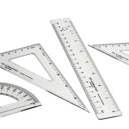 Art Alternatives Geometry Set - Set of 4, 8" Ruler angled view