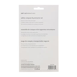 Art Alternatives Safety Compass and Protractor Set back of package