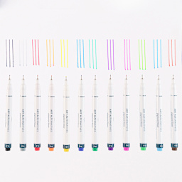 Art Alternatives Pigment Liner - Set of 12, Assorted Colors, .45 showing included colors
