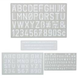 Art Alternatives Drafting Template - Set of 4, Lettering Guide