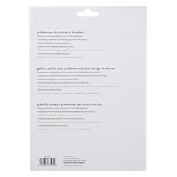 Art Alternatives Drafting Template - Circle Master #1 back of packaging