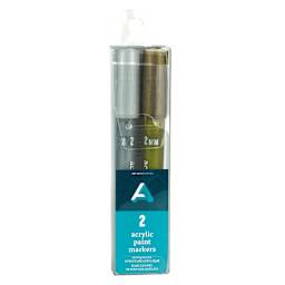Art Alternatives Acrylic Paint Marker Set of 2 Silver, Gold