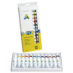 Art Alternatives Economy Watercolor Tubes - Set of 12, 12 ml Tubes