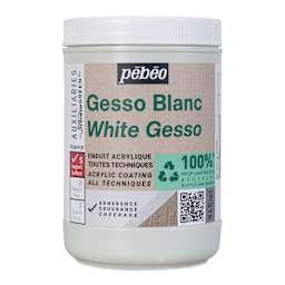 Pebeo Studio Green Gesso - White, 945 ml