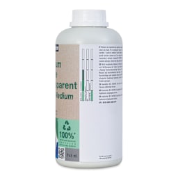 Pebeo Studio Green Transparent Fluid Acrylic Medium - 945 ml side view