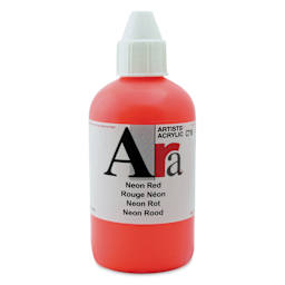 Ara Artists’ Acrylic Paint - Neon Red, 250 ml bottle