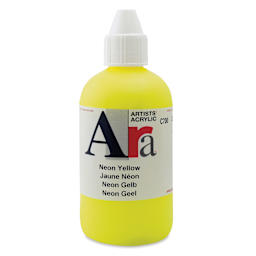 Ara Artists’ Acrylic Paint - Neon Yellow, 250 ml bottle