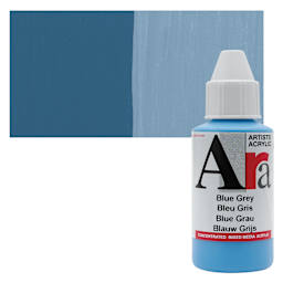 Ara Artists’ Acrylic Paint - Blue Grey, 100 ml bottle and swatch