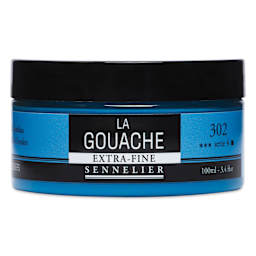 Sennelier Extra Fine Gouache - Cerulean Blue, 100 ml Jar