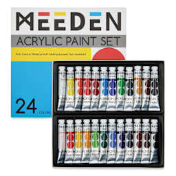 Meeden Acrylic Paints - Set of 24, 12 ml tubes