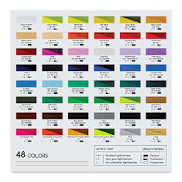 Meeden Acrylic Paint color chart
