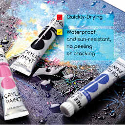 Meeden Acrylic Paint quick drying. Waterproff and sun-resistant no peeling or cracking