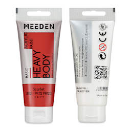 Meeden Heavy Body Acrylic Paint tube, front and back