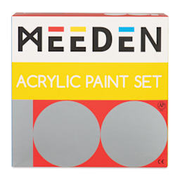 Meeden Heavy Body Acrylic Paints- Set of 100, Assorted Colors, 12 ml tubes front of package
