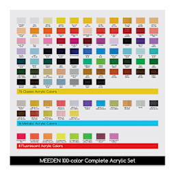Meeden Heavy Body Acrylic Paints color chart