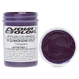 Nova Color Artists’ Acrylic Polymer Paint - Quinacridone Violet, 118 ml Jar